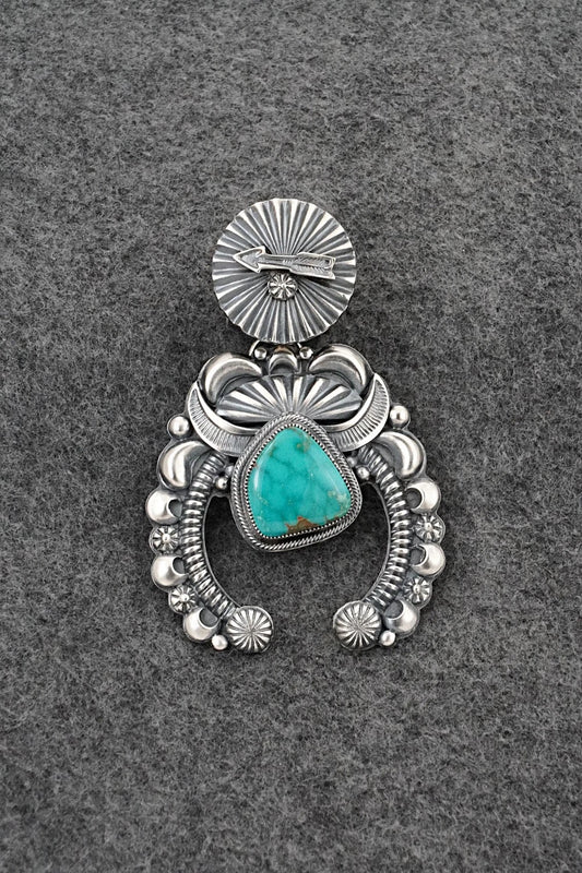 Turquoise & Sterling Silver Pendant - Delbert Gordon