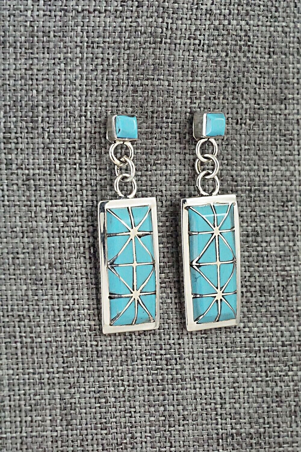 Turquoise & Sterling Silver Earrings - Gloria Tucson