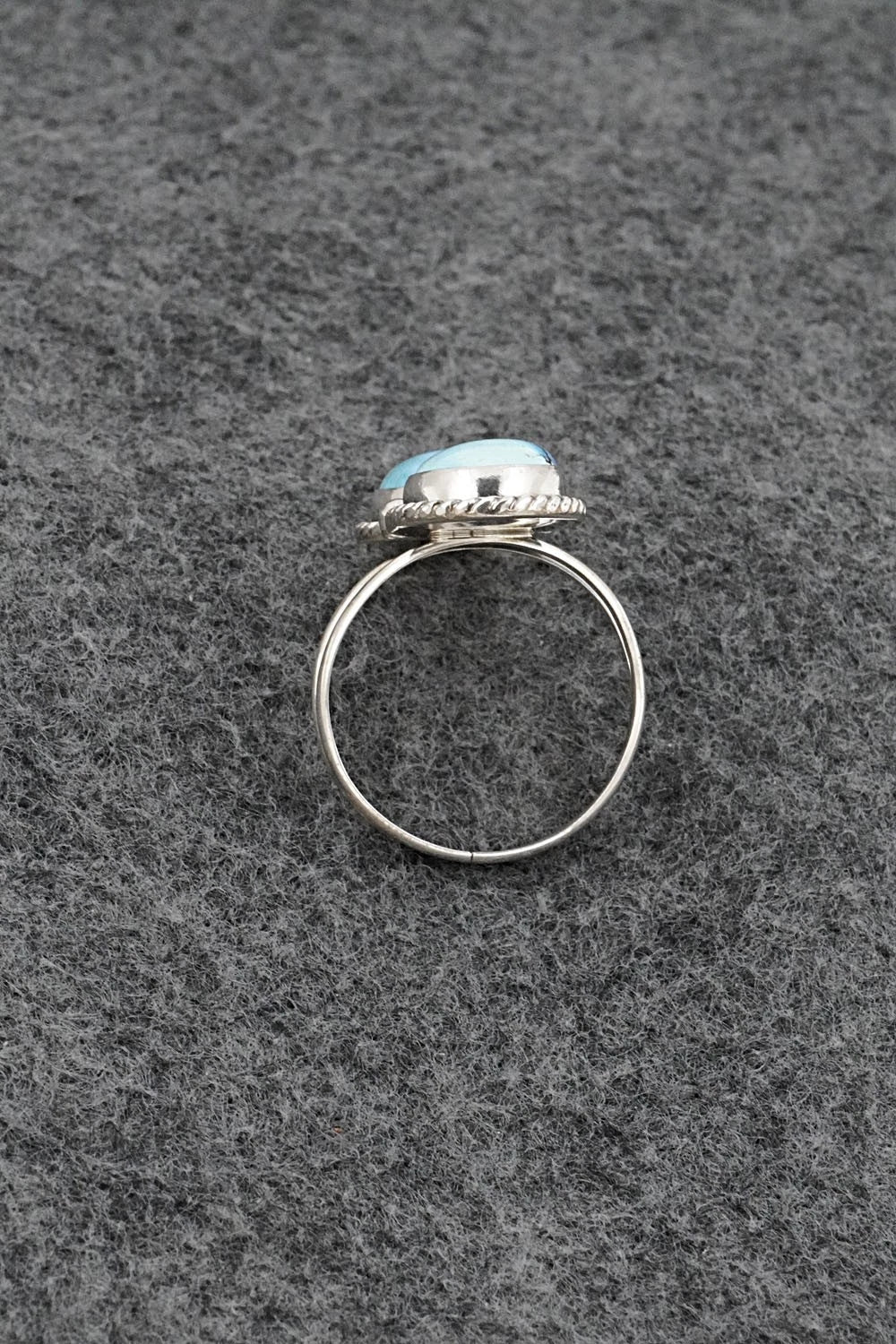 Turquoise & Sterling Silver Ring - Eugene Gruber - Size 9