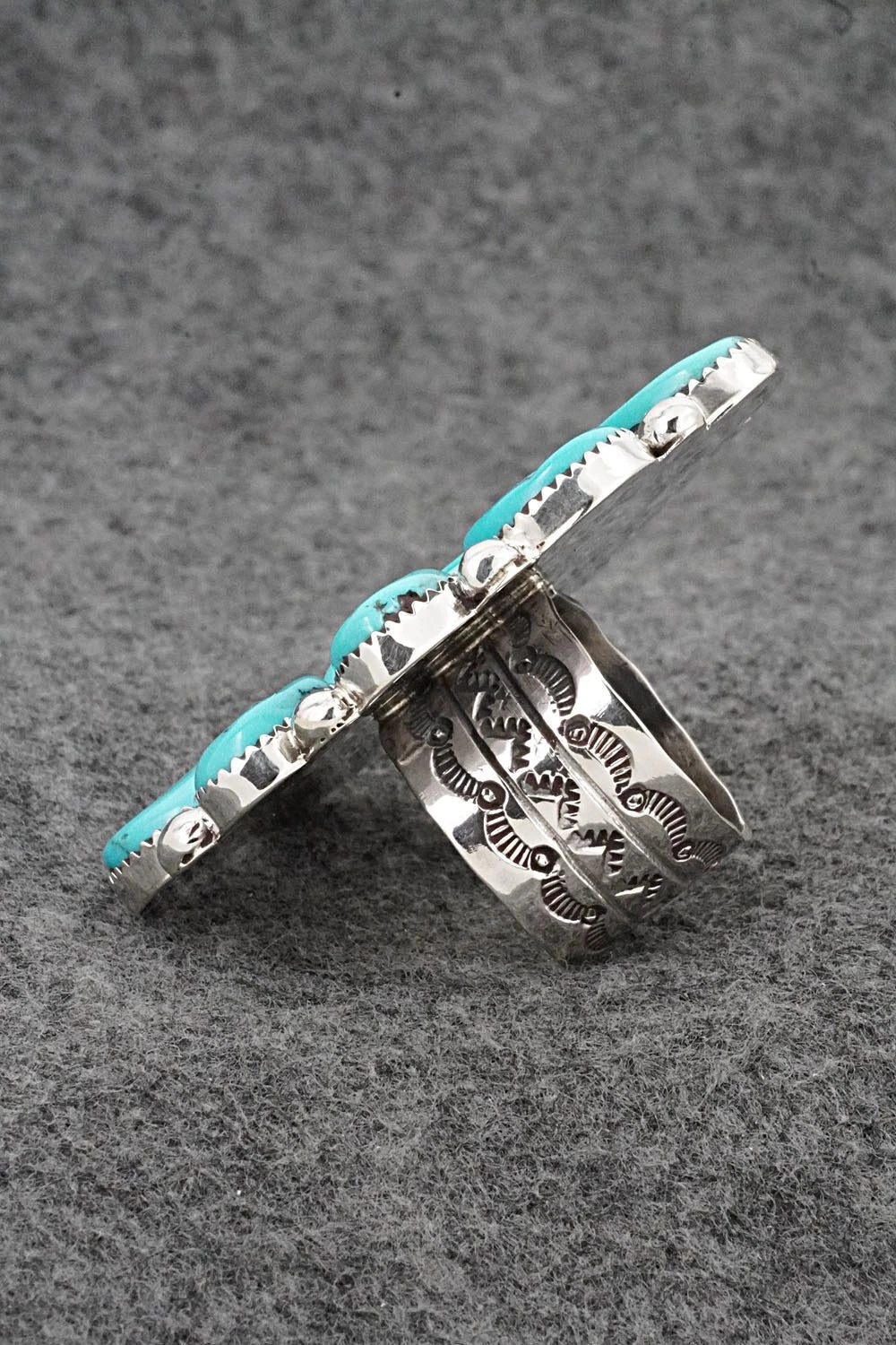Turquoise & Sterling Silver Ring - Anthony Brown - Size 10