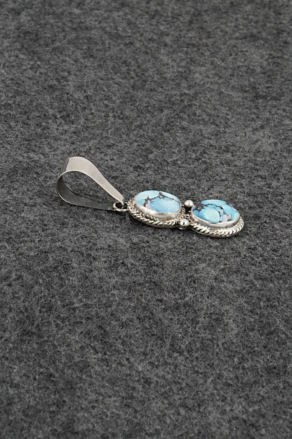 Turquoise & Sterling Silver Pendant - Eugene Gruber