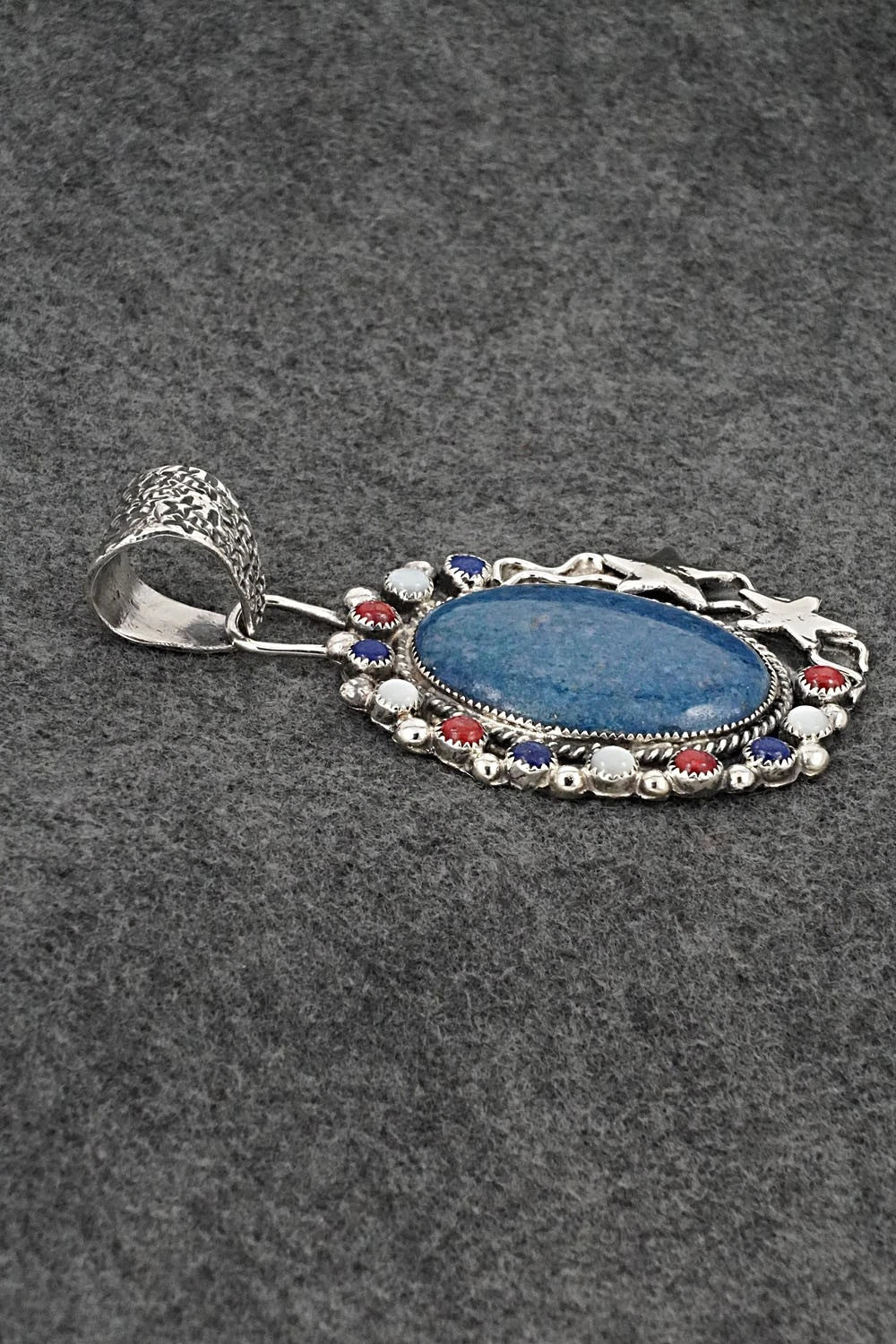 Multi-Stone & Sterling Silver Pendant - Delbert Arviso