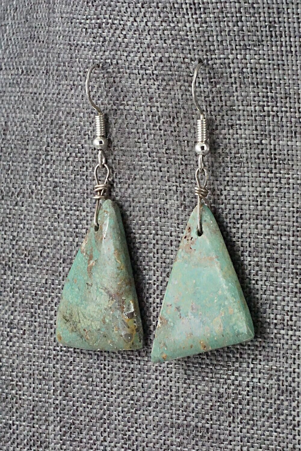 Turquoise & Sterling Silver Earrings - Joe Garcia