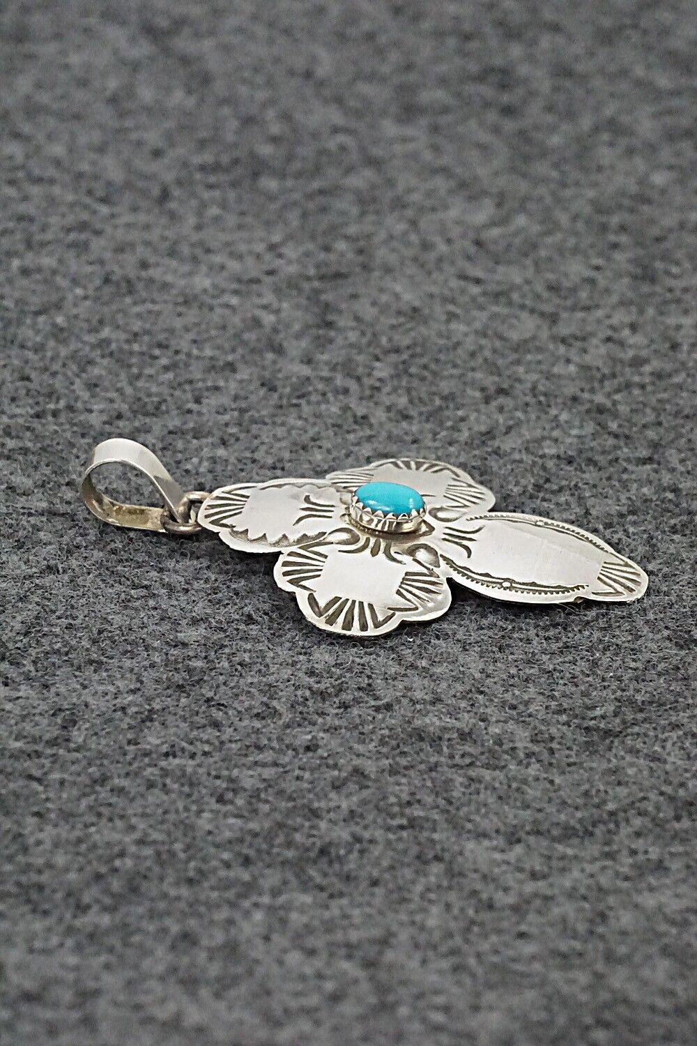 Turquoise & Sterling Silver Pendant - Bertha Begay