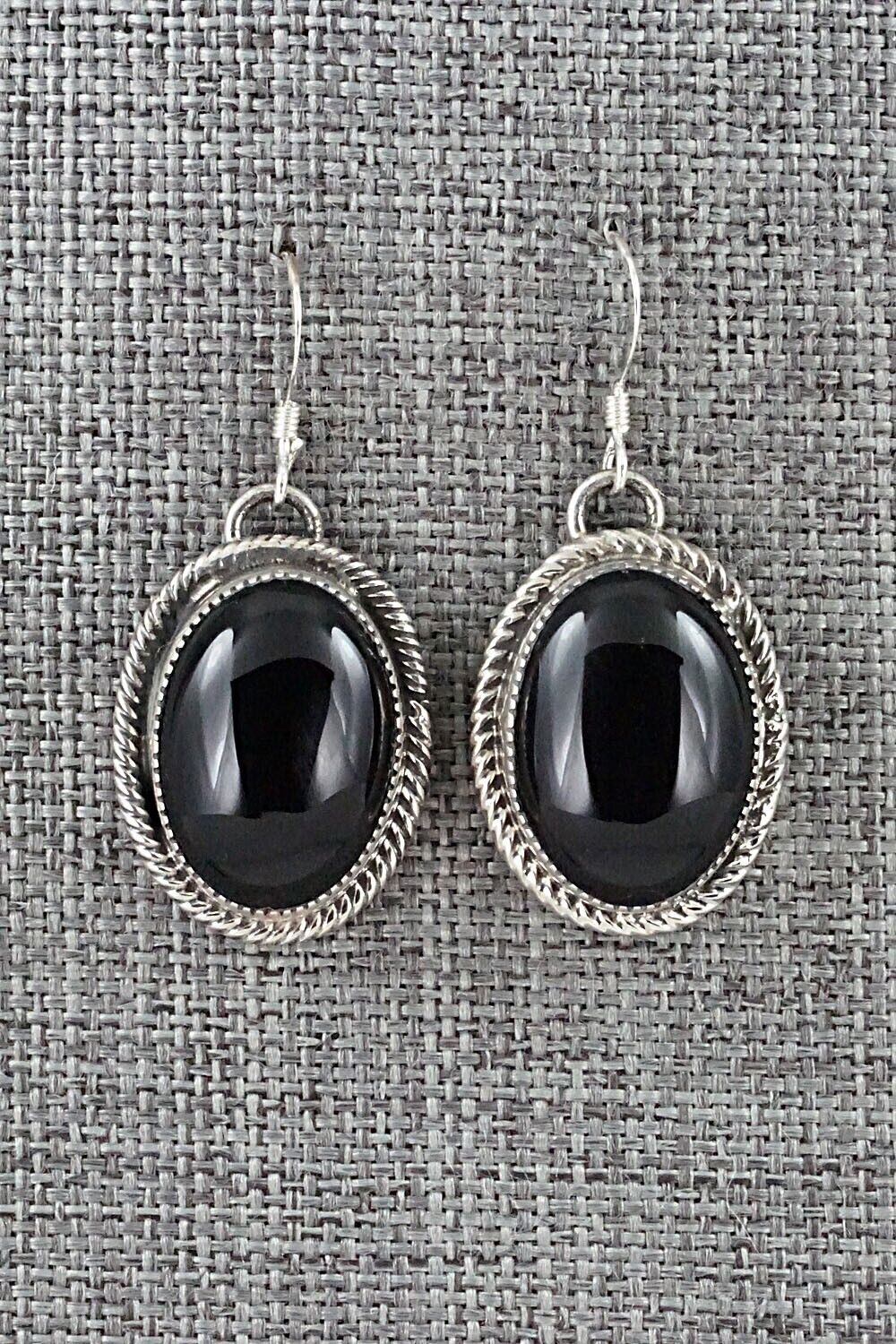 Onyx & Sterling Silver Earrings - Sheena Jack