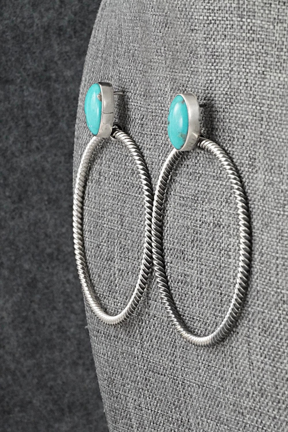Turquoise & Sterling Silver Earrings - Verley Betone