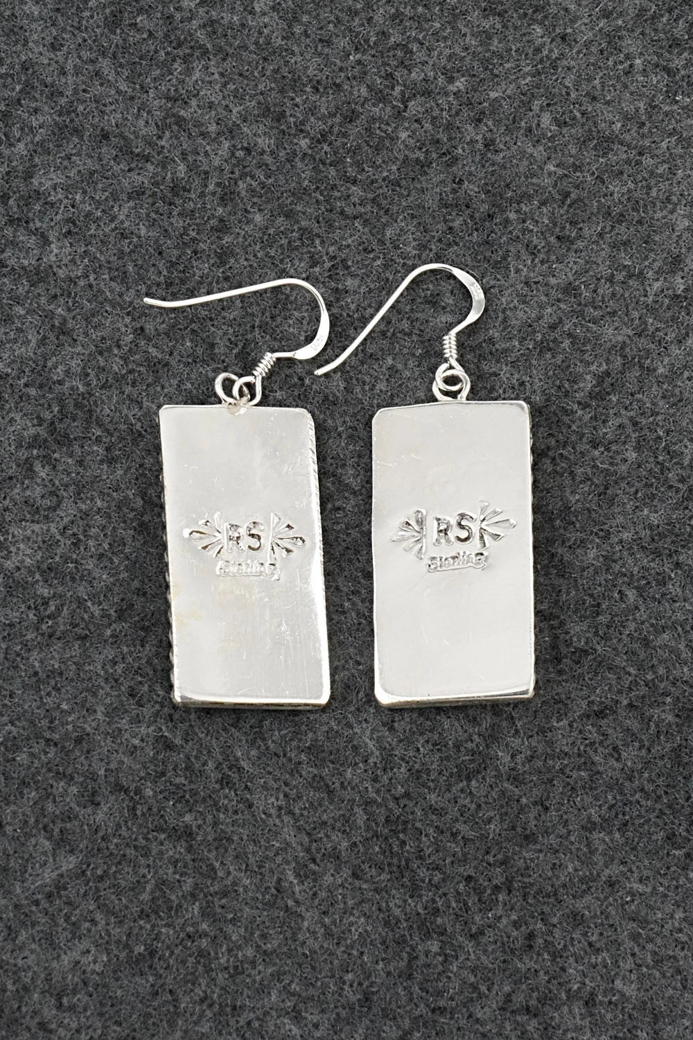 Turquoise, Coral & Sterling Silver Earrings - Ronnie Spencer