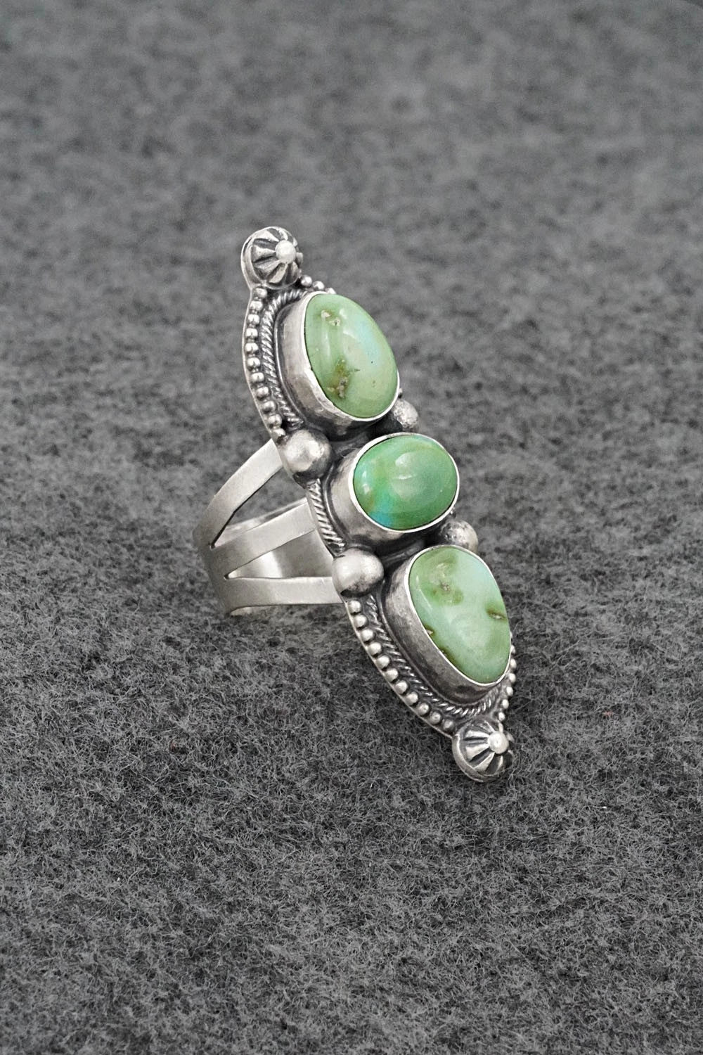 Turquoise & Sterling Silver Ring - Bobby Johnson - Size 7