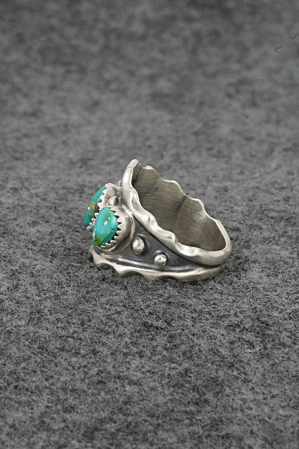 Turquoise & Sterling Silver Ring - Genevieve Francisco - Size 10