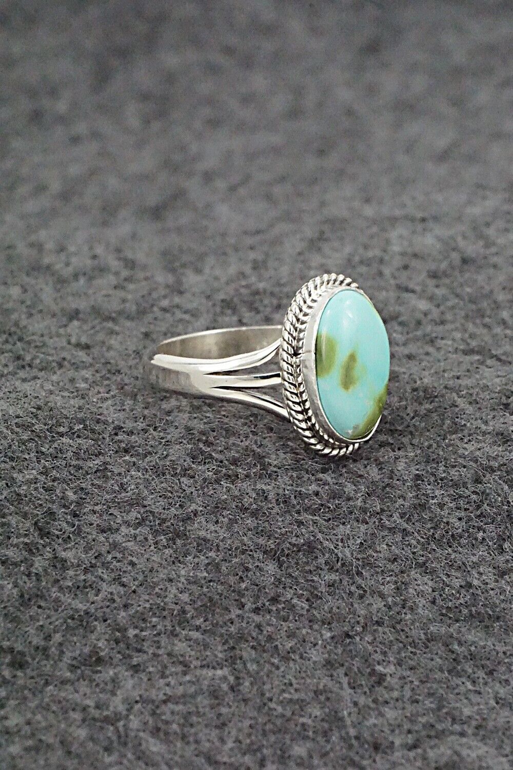 Turquoise & Sterling Silver Ring - Alice Rose Saunders - Size 8.5