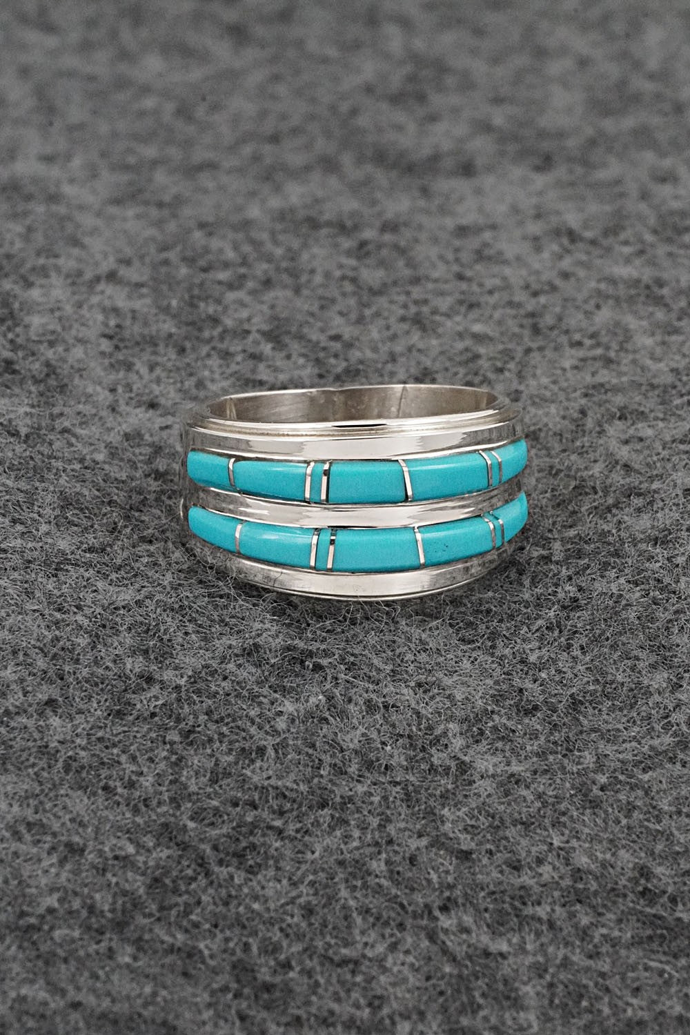 Turquoise & Sterling Silver Ring - Wilbert Muskett Jr. - Size 7.5
