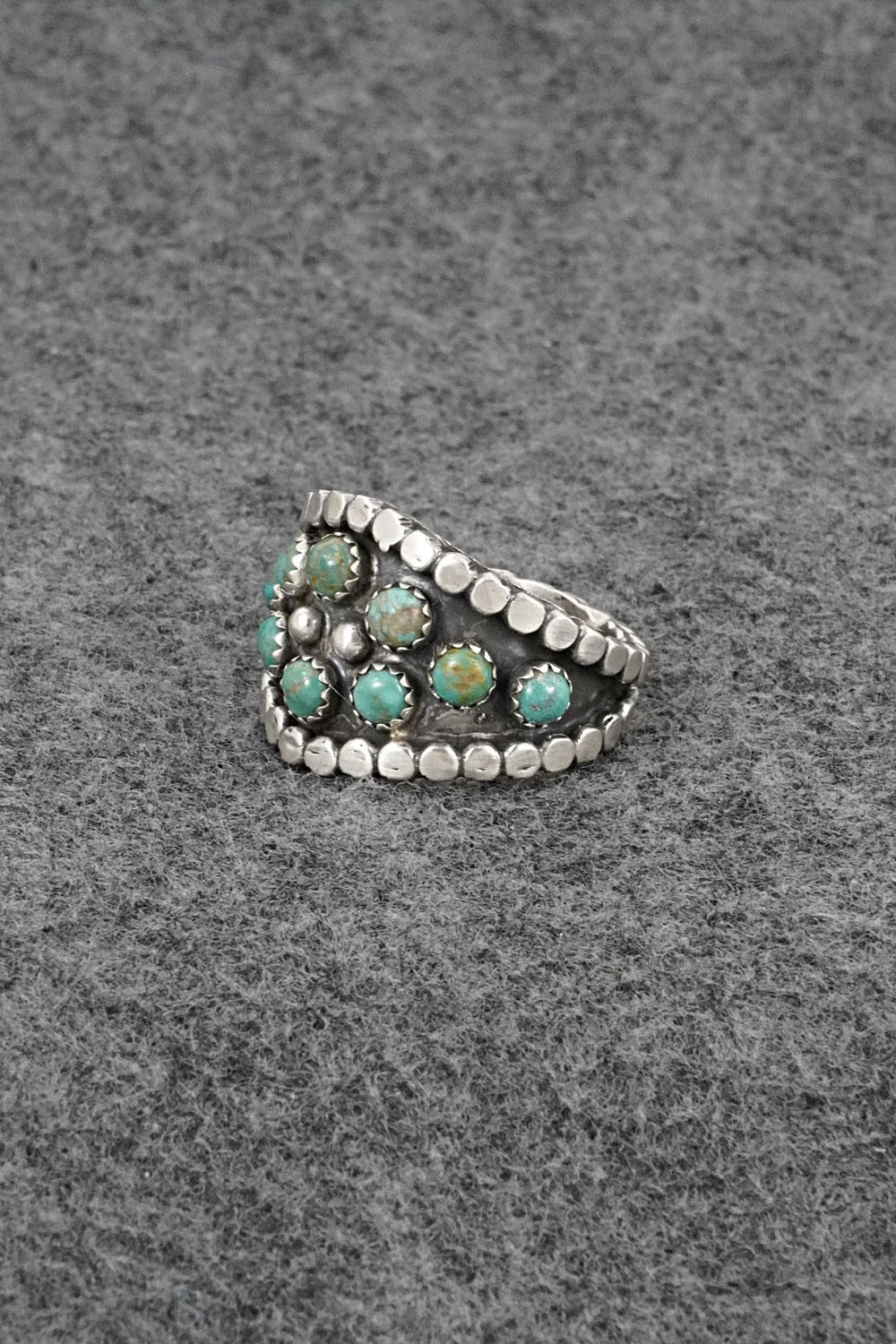 Turquoise & Sterling Silver Ring - Harry B. Yazzie - Size 10