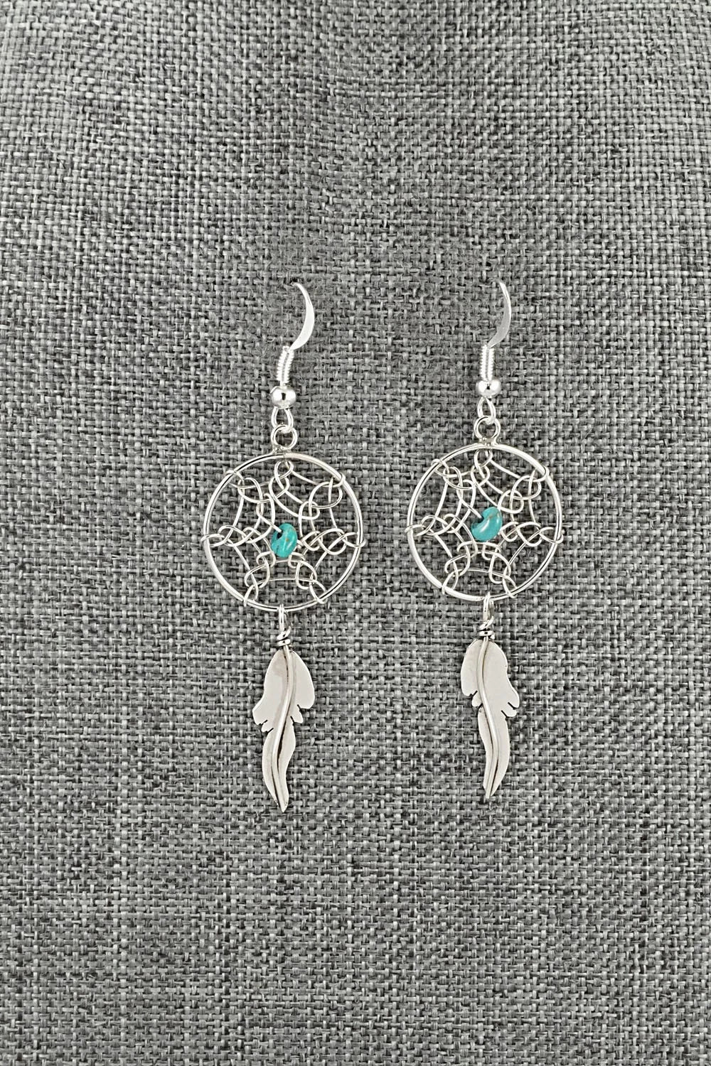 Turquoise & Sterling Silver Earrings - Lorenzo Arviso