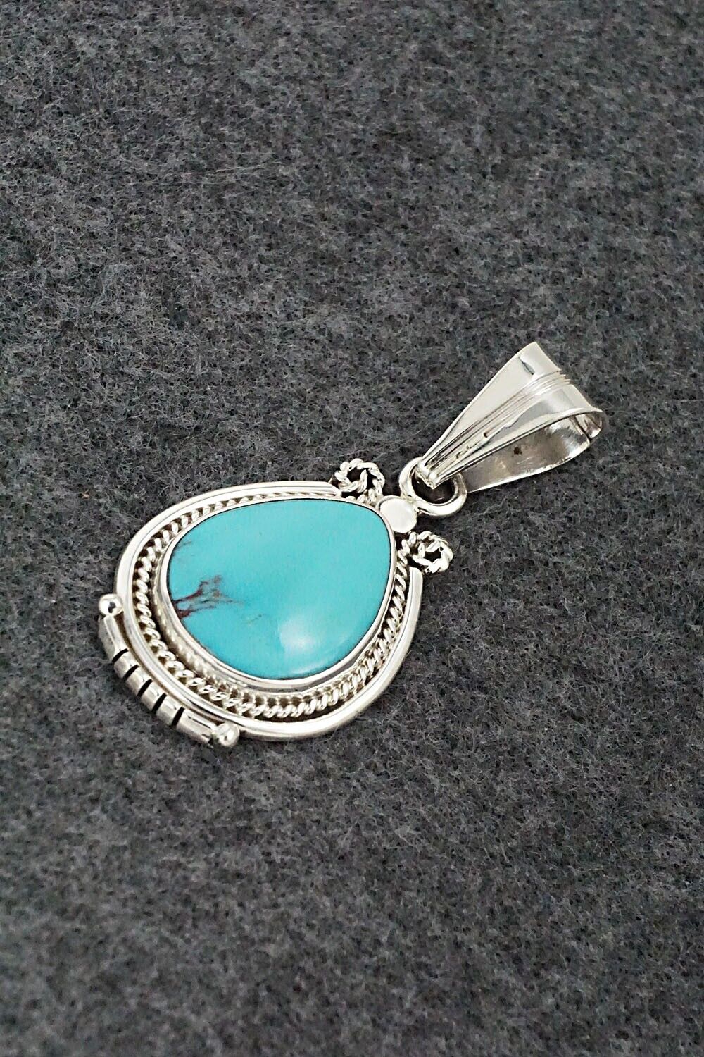 Turquoise & Sterling Silver Pendant - Samuel Yellowhair