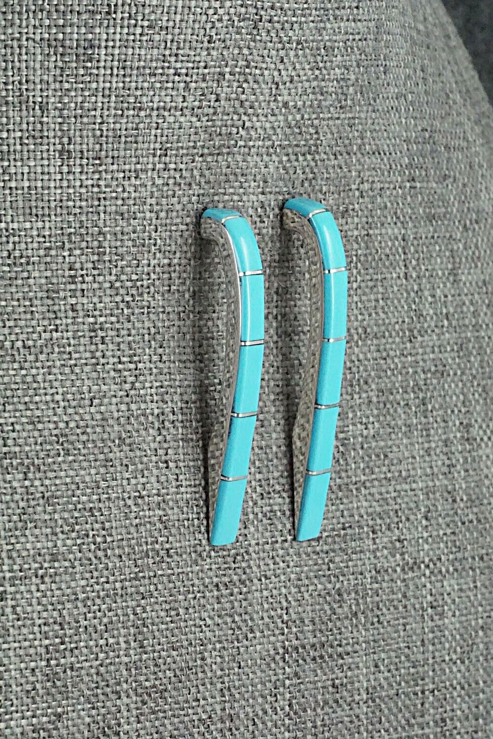 Turquoise & Sterling Silver Earrings - Verna Kanesta