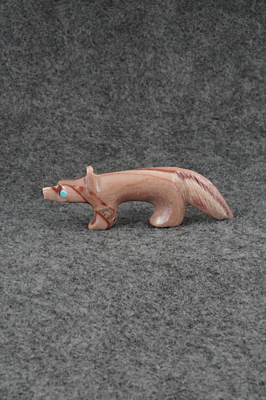 Wolf Zuni Fetish Carving - Ronnie Lunasee