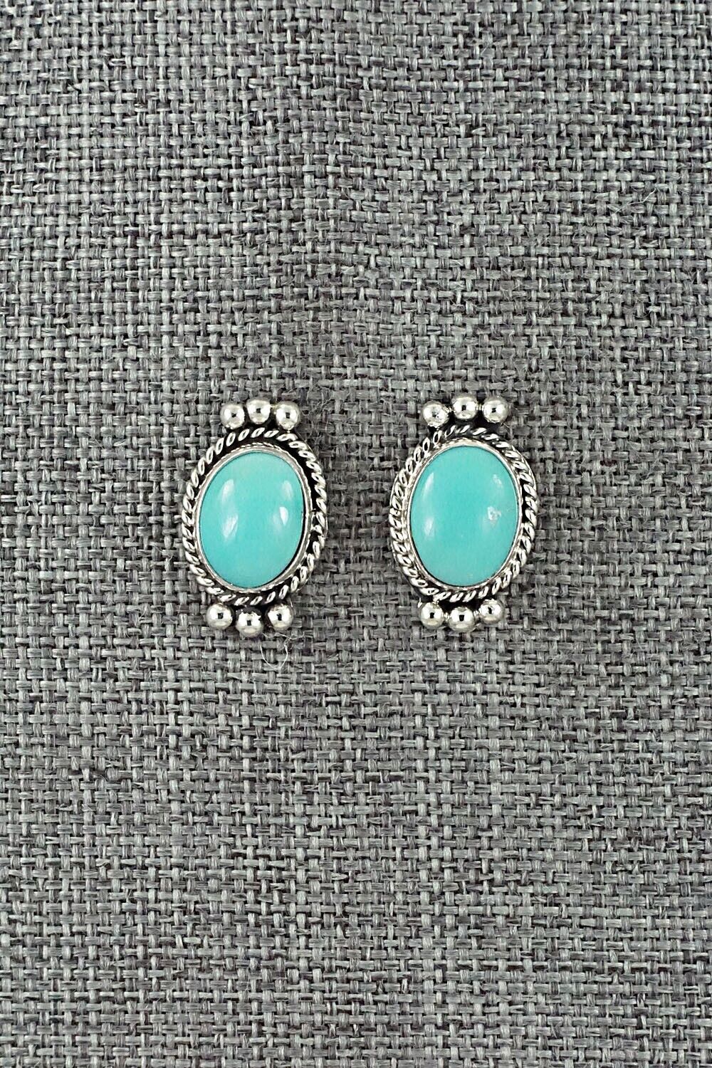 Turquoise & Sterling Silver Earrings - Rena Begay