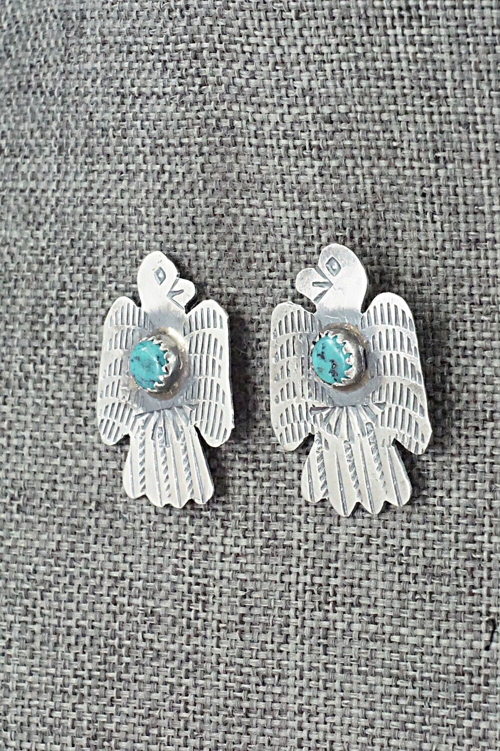 Turquoise & Sterling Silver Earrings - Gabrielle Yazzie