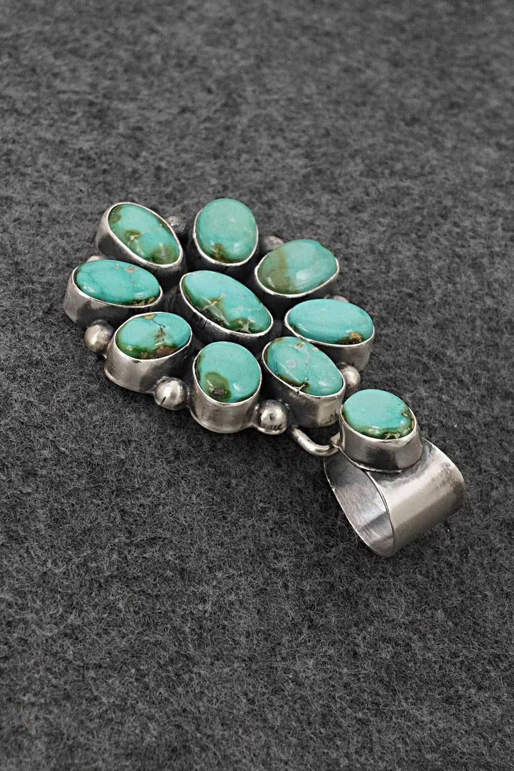 Turquoise & Sterling Silver Pendant - Bobby Johnson