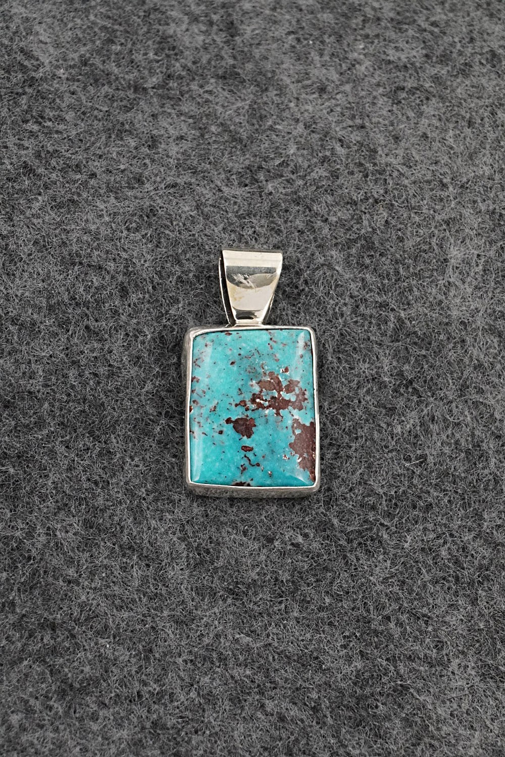 Turquoise & Sterling Silver Pendant - Rena Begay
