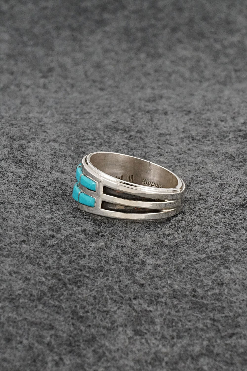 Turquoise & Sterling Silver Ring - Wilbert Muskett Jr. - Size 8.5