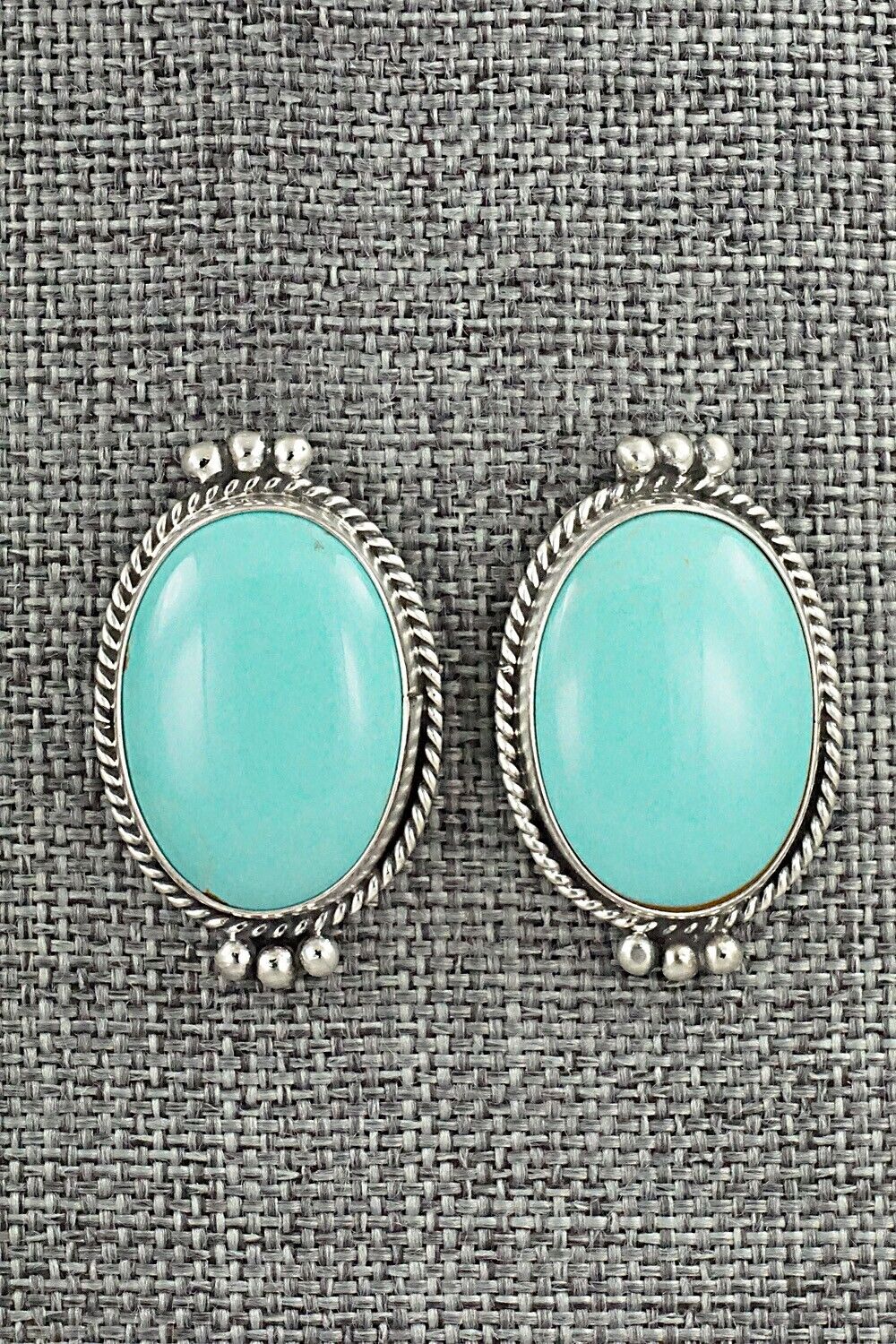 Turquoise & Sterling Silver Earrings - Rena Begay