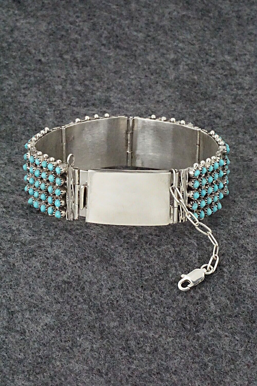 Turquoise & Sterling Silver Link Bracelet - Stephen Haloo