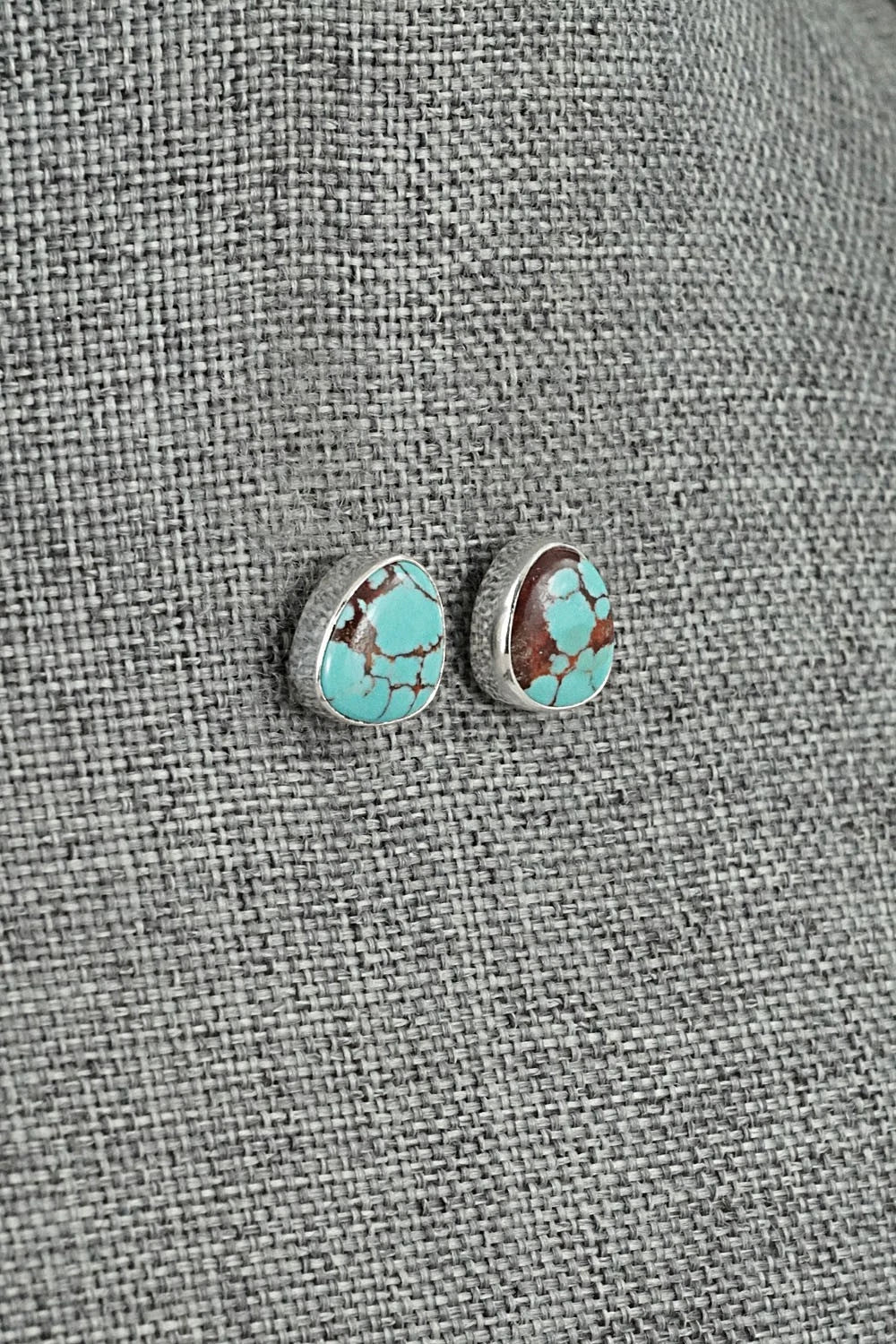Turquoise & Sterling Silver Earrings - Eugene Gruber