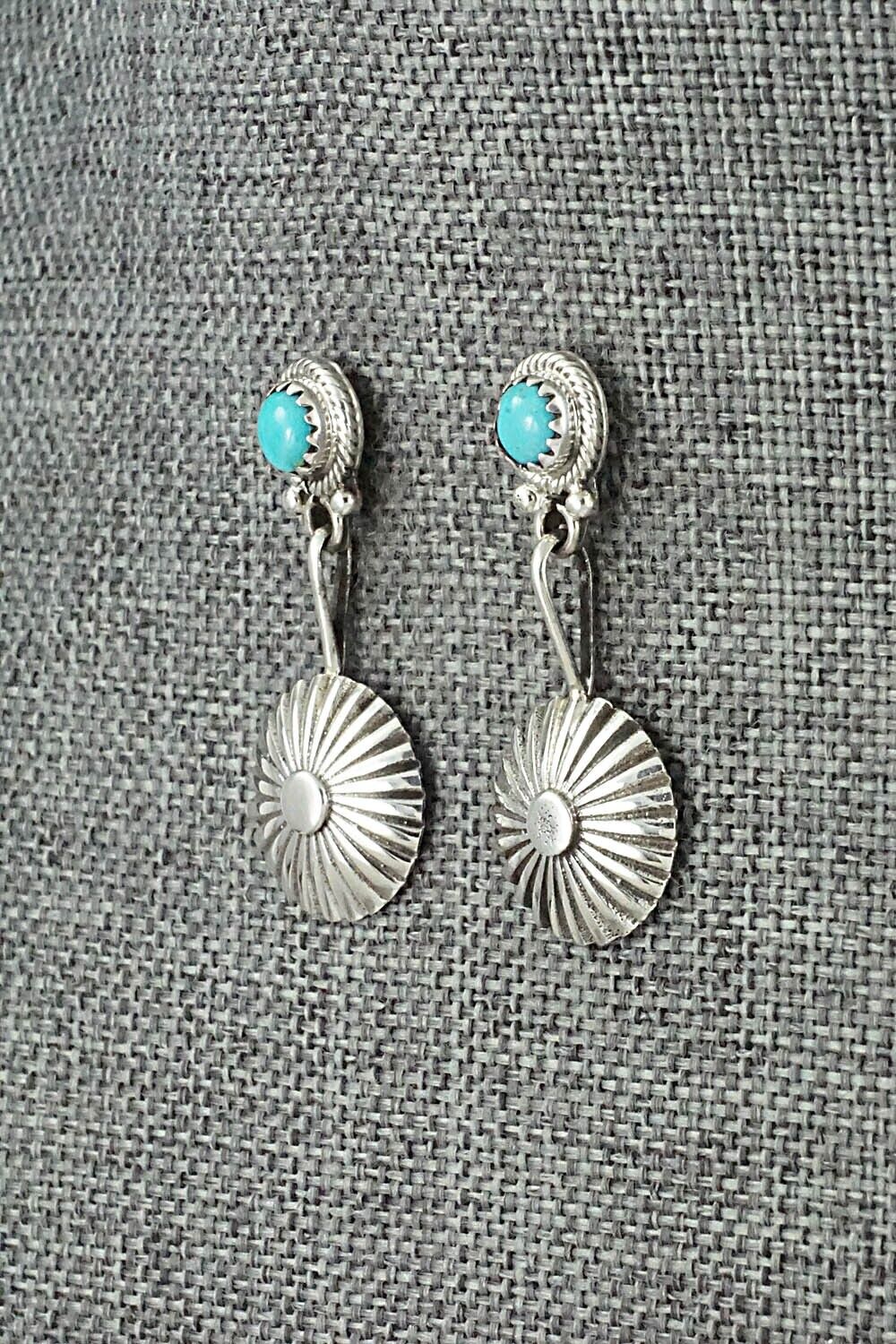 Turquoise & Sterling Silver Earrings - Adelarae Yazzie