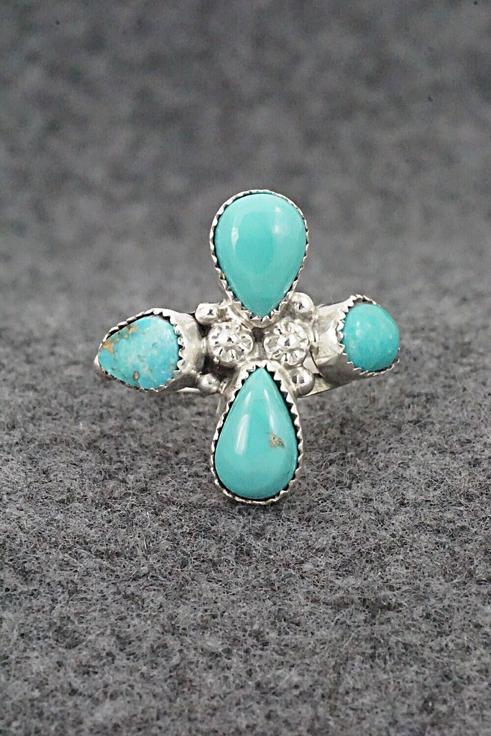 Turquoise & Sterling Silver Ring - Maritta Martinez - Size 8.5