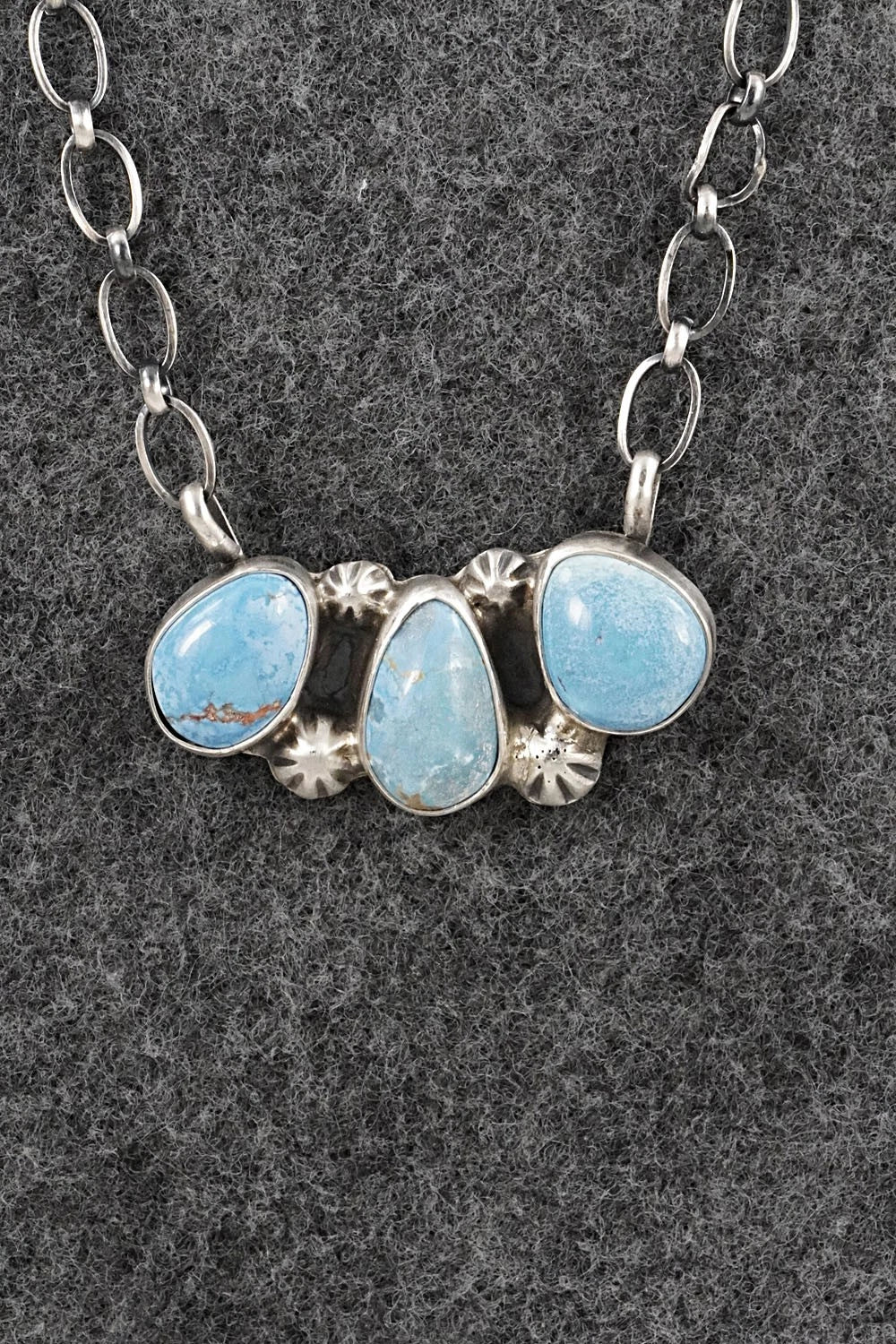 Turquoise & Sterling Silver Necklace - Kathleen Livingston