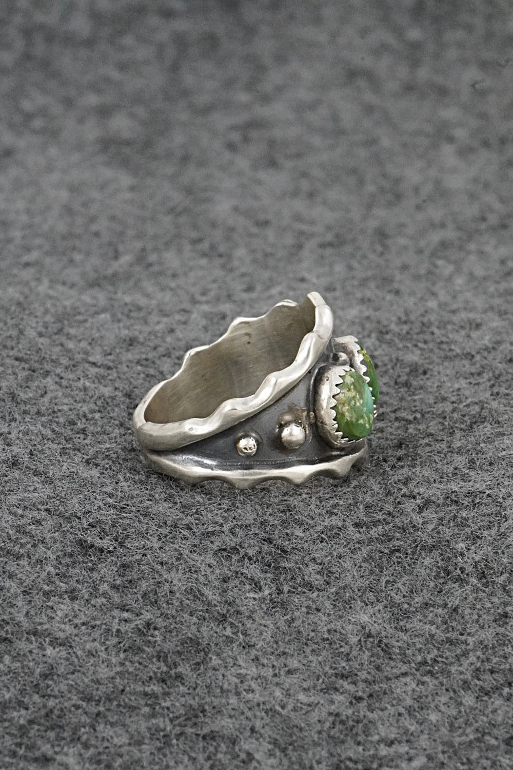 Turquoise & Sterling Silver Ring - Genevieve Francisco - Size 9.75