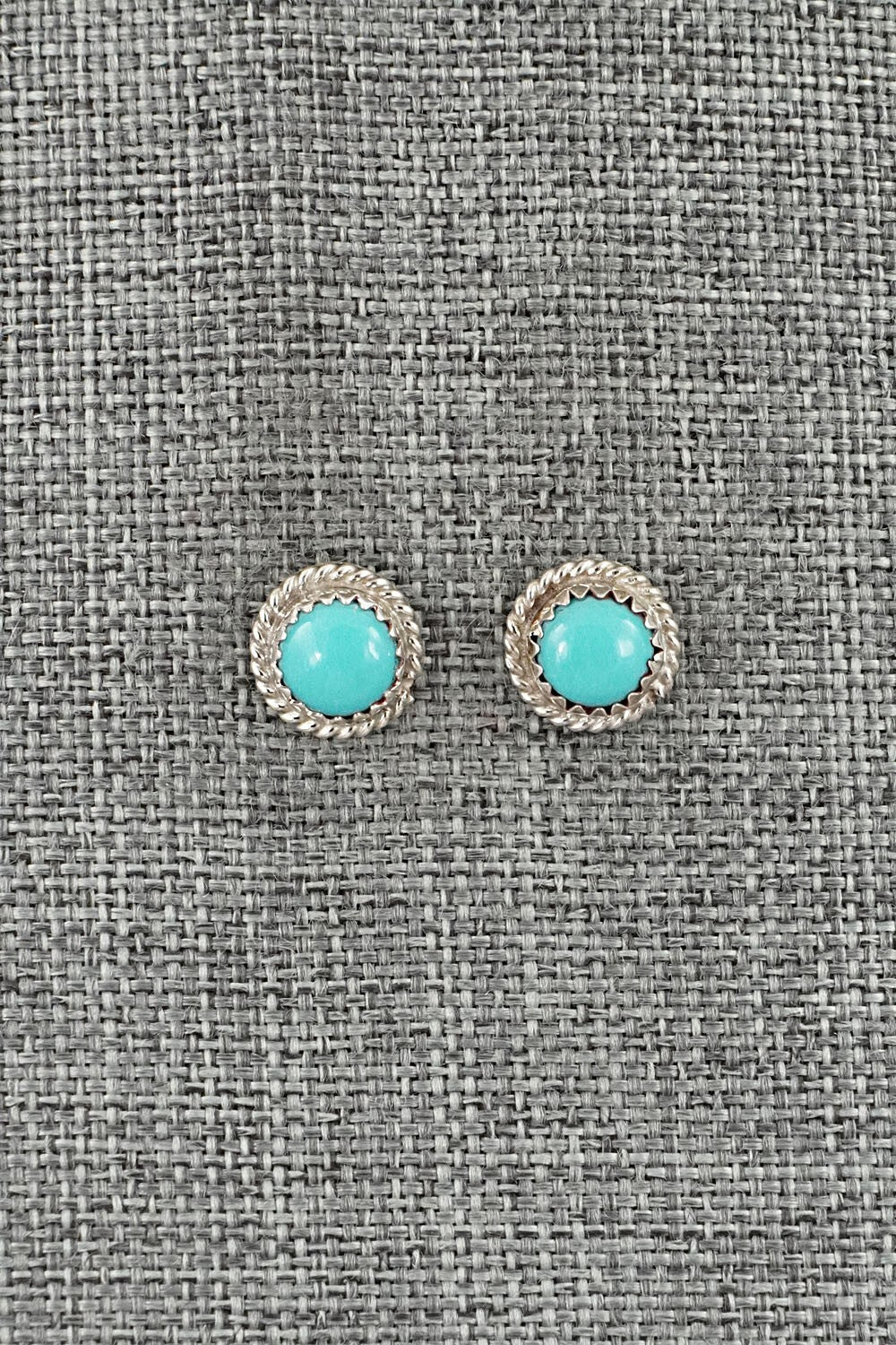 Turquoise & Sterling Silver Earrings - Kenneth Hughte