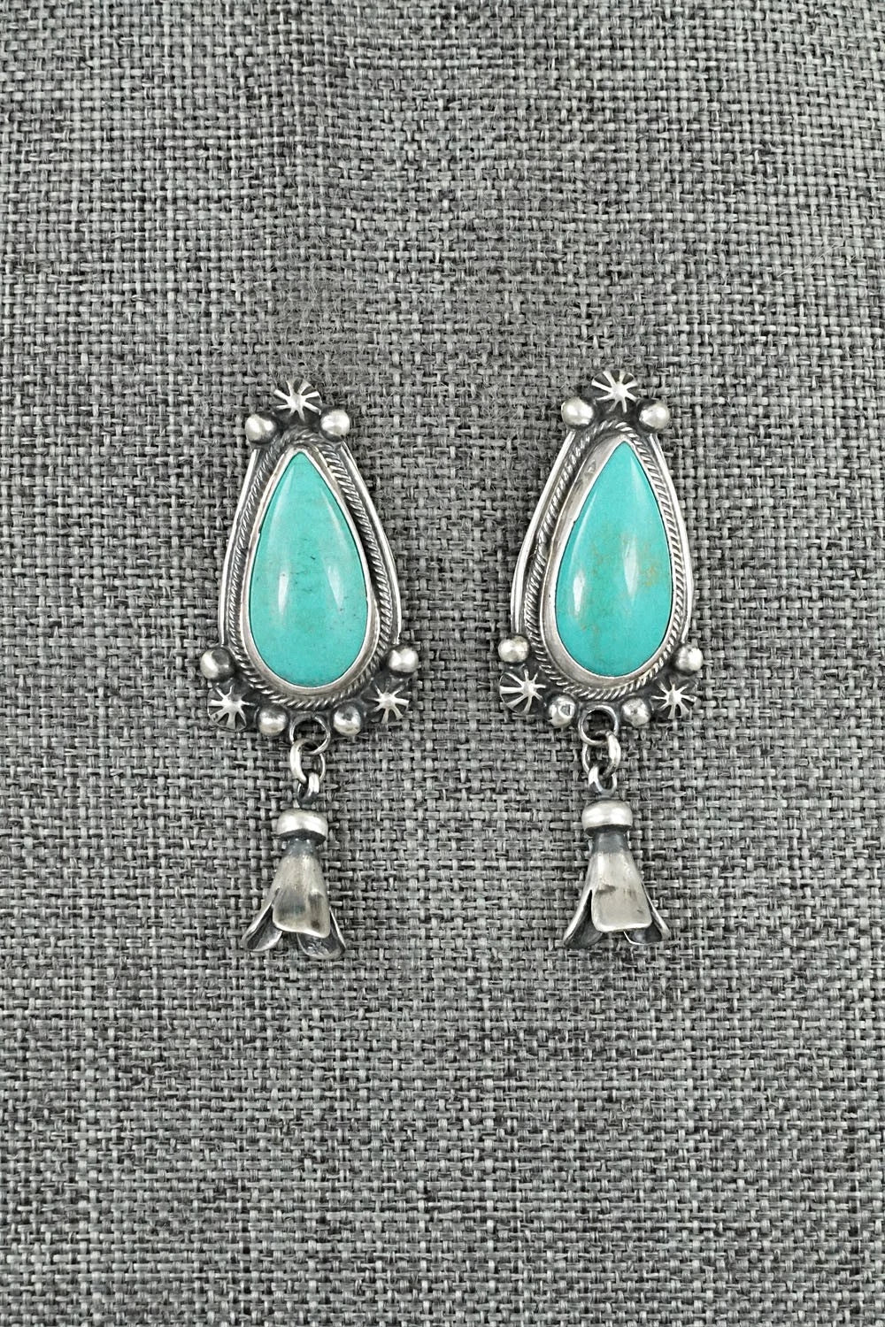 Turquoise & Sterling Silver Earrings - Bobby Johnson