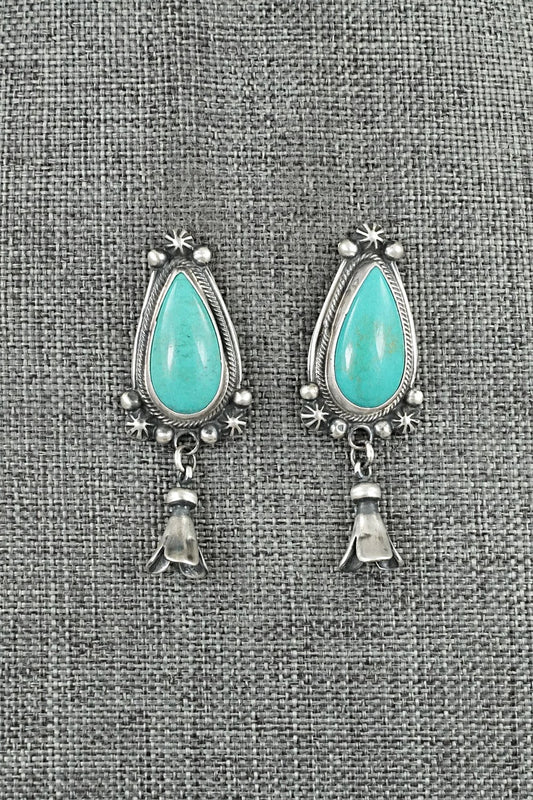 Turquoise & Sterling Silver Earrings - Bobby Johnson