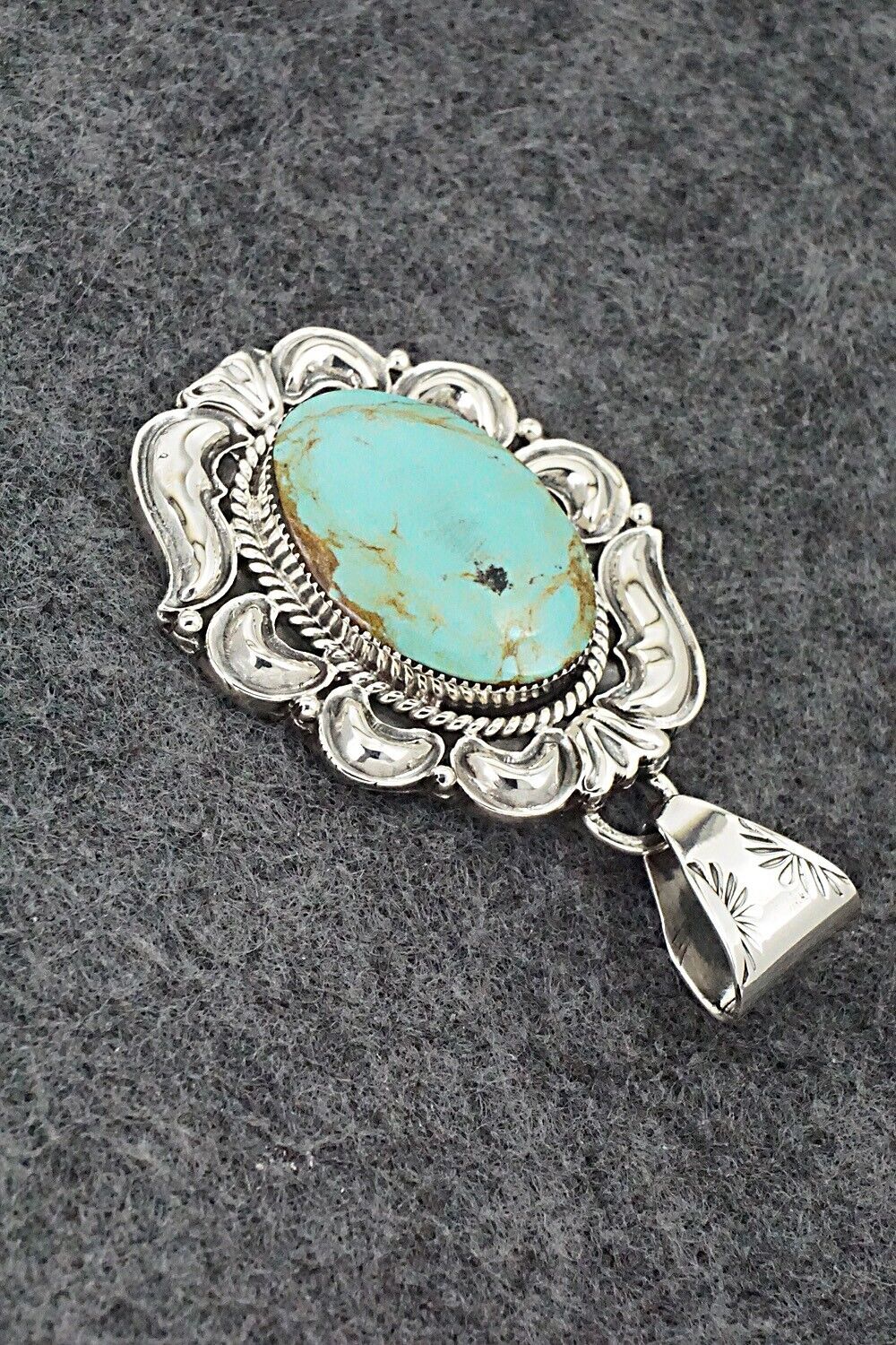 Turquoise & Sterling Silver Pendant - Harold Becenti