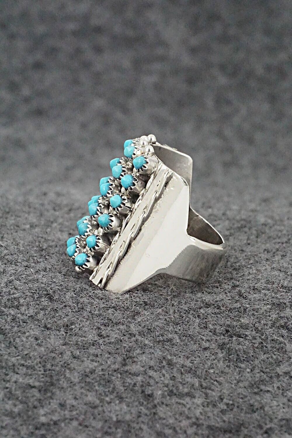 Turquoise & Sterling Silver Ring - Stephen Haloo - Size 7