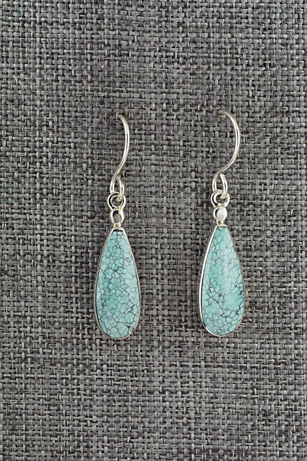 Turquoise & Sterling Silver Earrings - Kenneth Bitsie