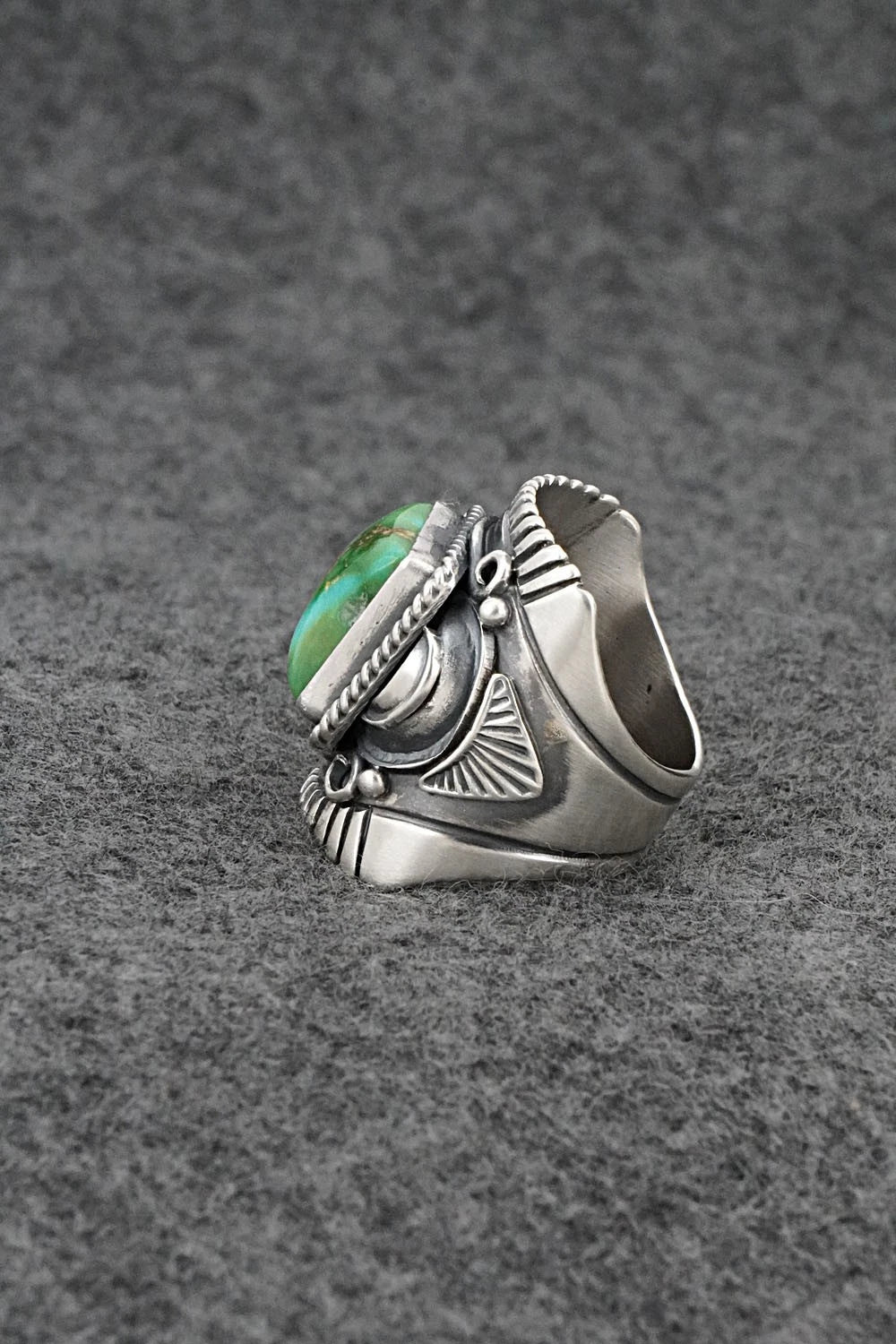 Turquoise & Sterling Silver Ring - Derrick Gordon - Size 8