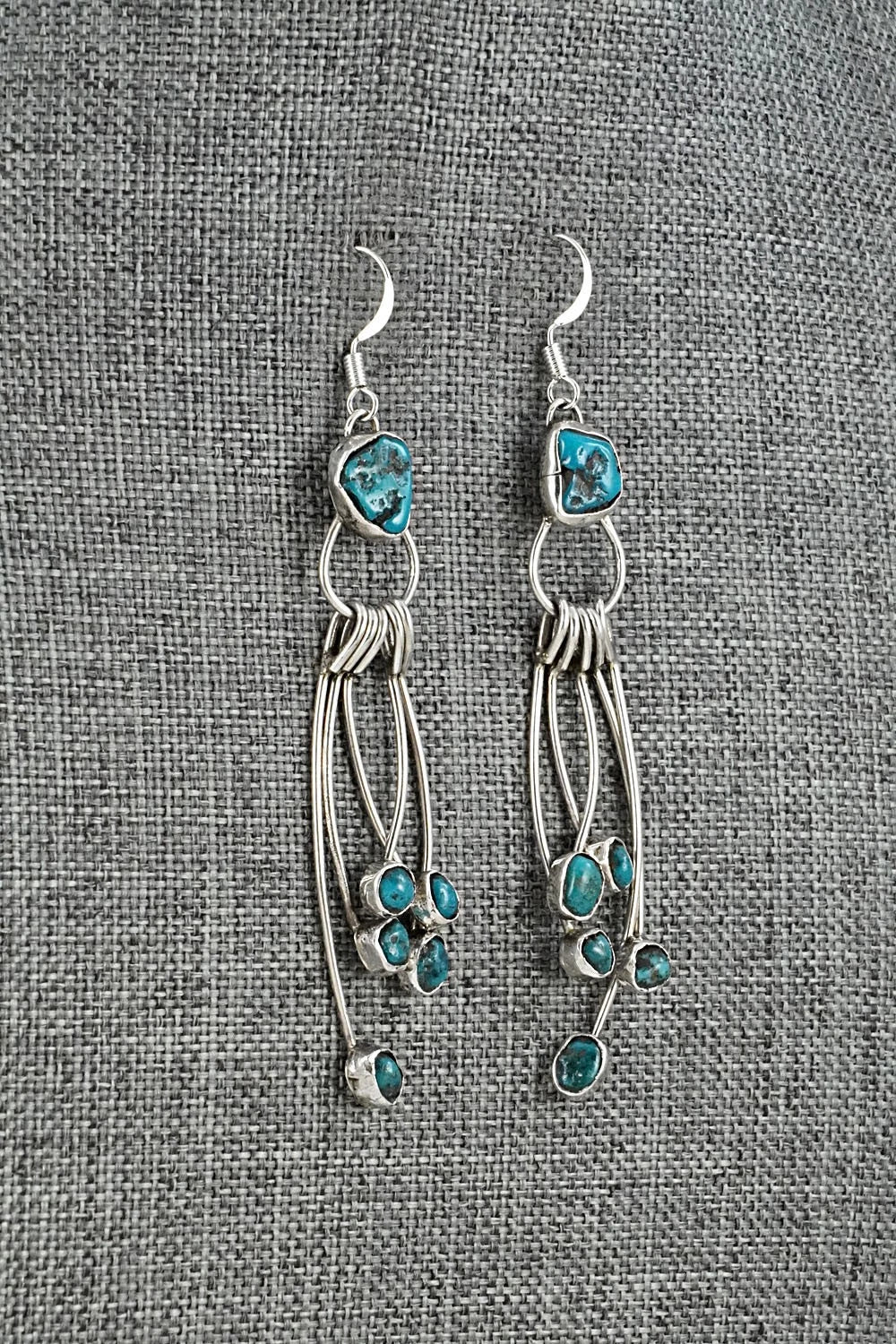 Turquoise & Sterling Silver Earrings - Priscilla Reeder