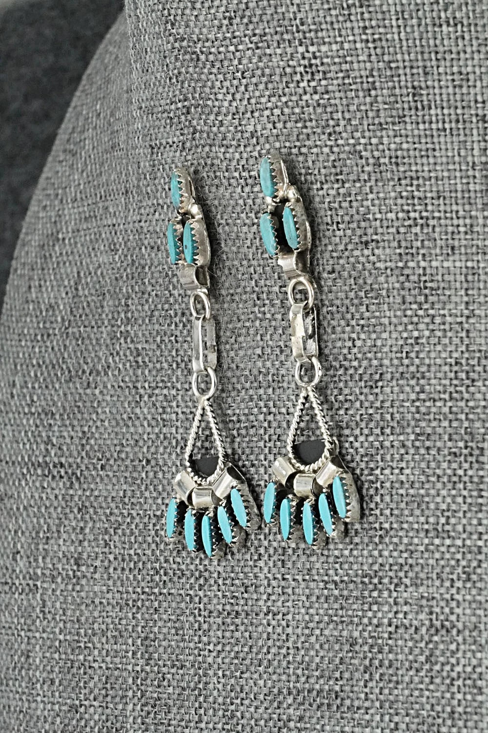 Turquoise & Sterling Silver Necklace Set - Evonne Hustito