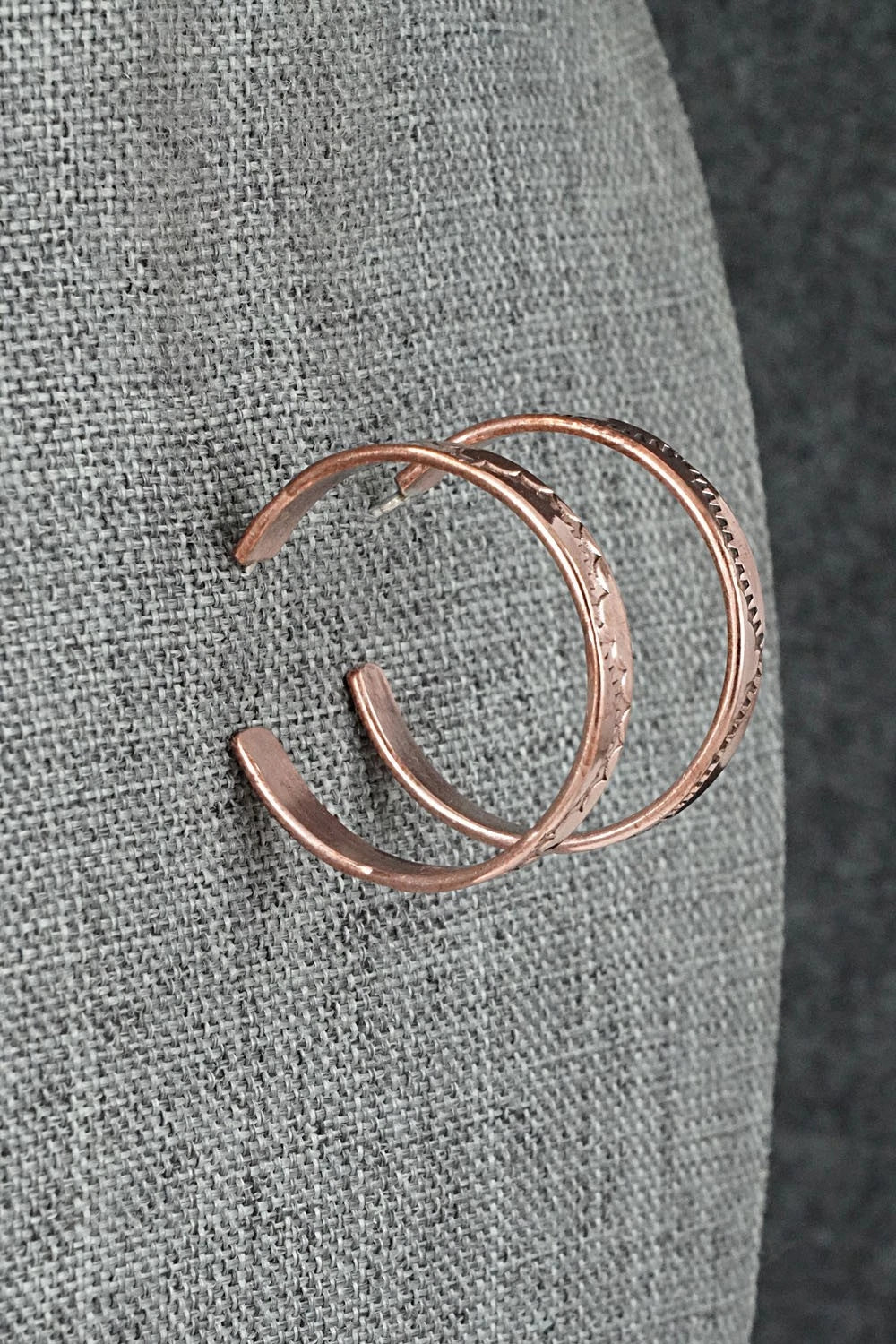 Copper Hoop Earrings - Elaine Tahe