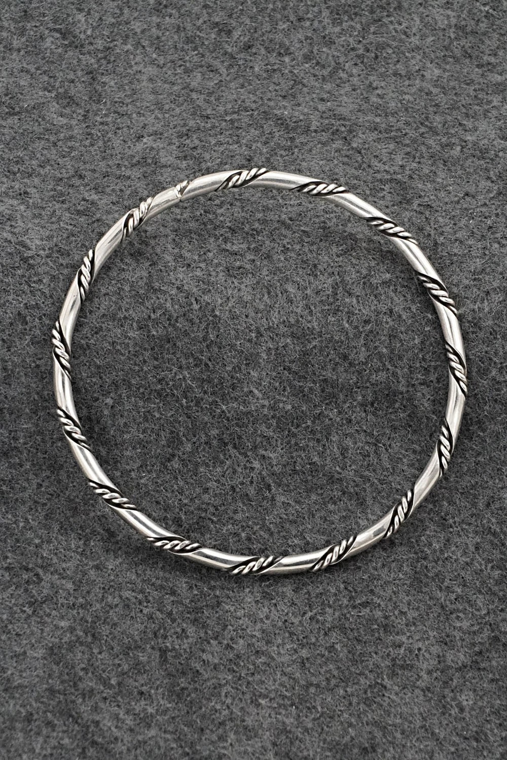 Sterling Silver Bangle Bracelet - Elaine Tahe