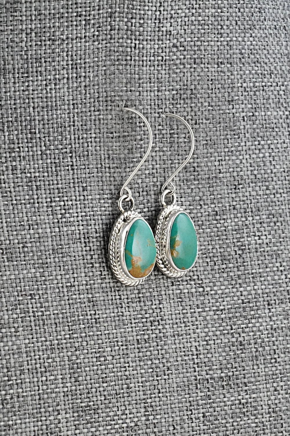 Turquoise & Sterling Silver Earrings - Eugene Gruber