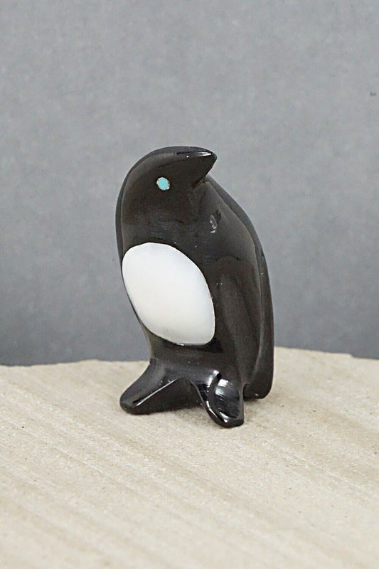 Penguin Zuni Fetish Carving - Calvert Bowannie