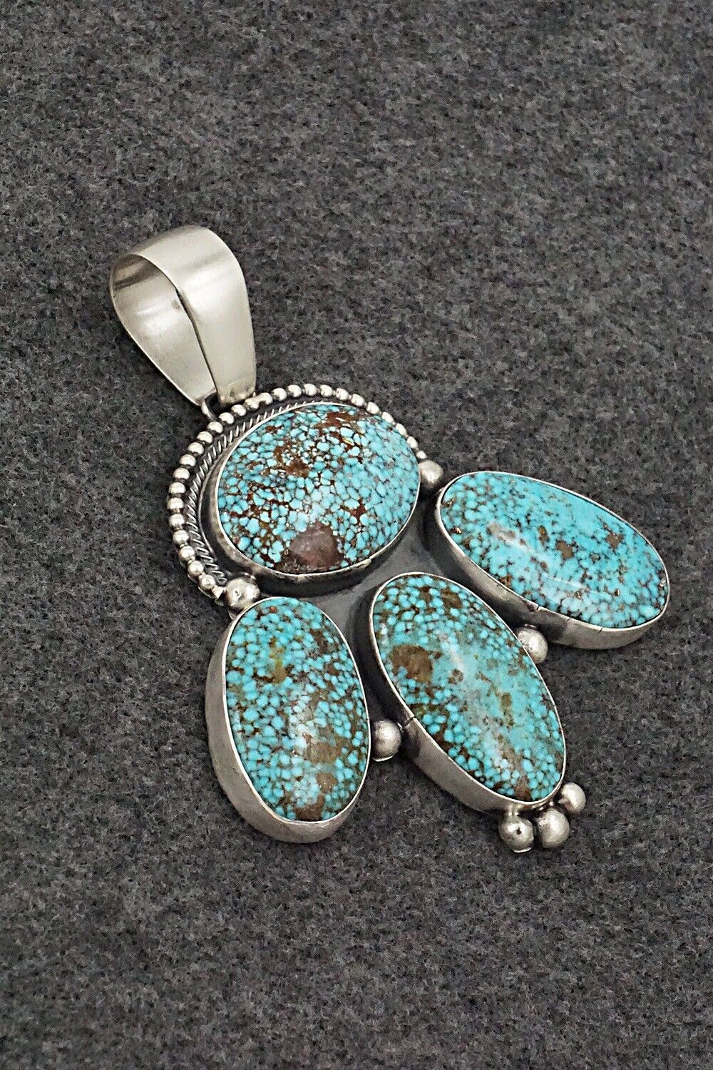 Turquoise & Sterling Silver Pendant - Darrin Livingston