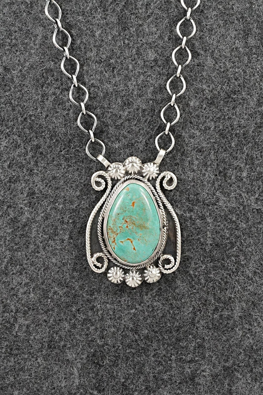 Turquoise & Sterling Silver Necklace - Cordell Platero