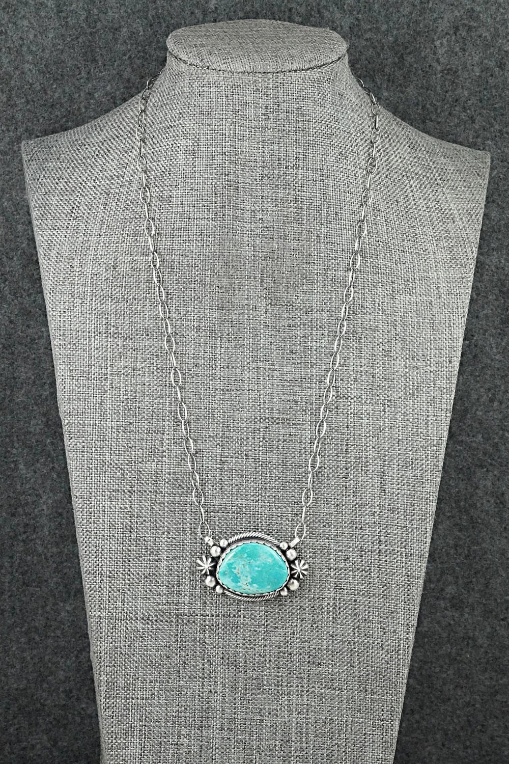 Turquoise & Sterling Silver Necklace - Mark Yazzie