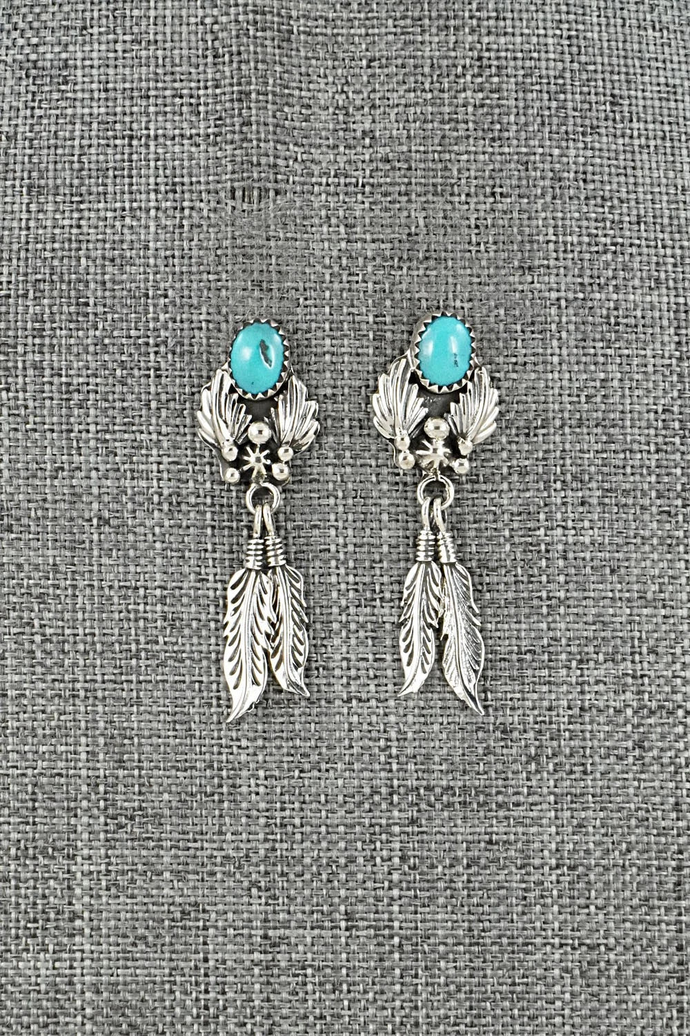 Turquoise & Sterling Silver Earrings - Marie Bahe