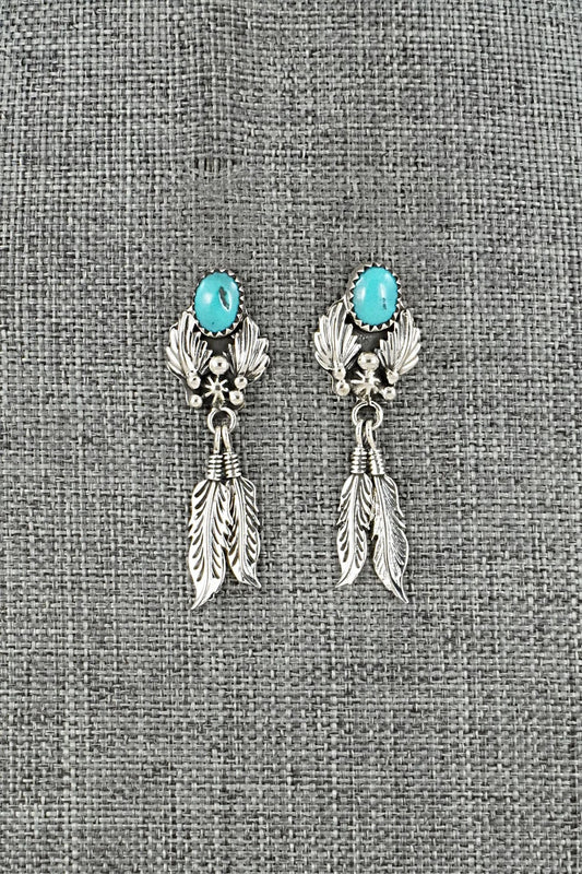 Turquoise & Sterling Silver Earrings - Marie Bahe